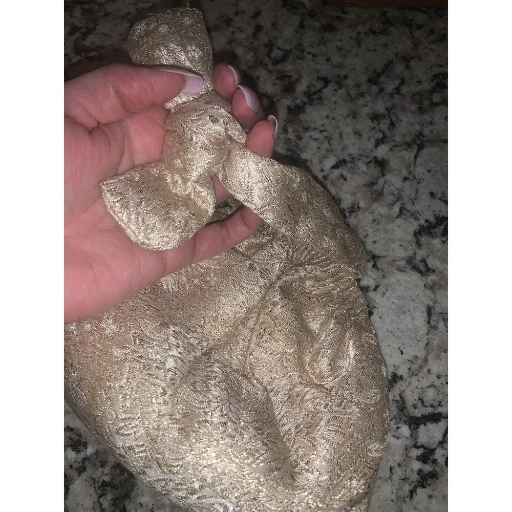 Claire Paris / New York Brocade Mini Vintage Bow Purse Handmade holiday glam